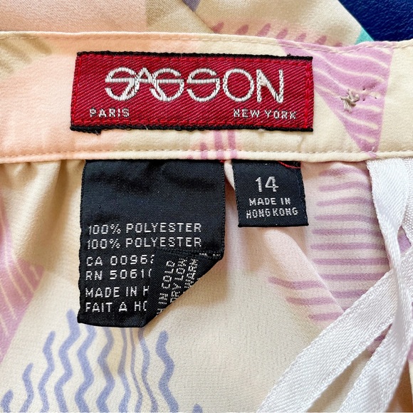 Vintage 80s Geometric Print Skirt - Picture 5 of 5